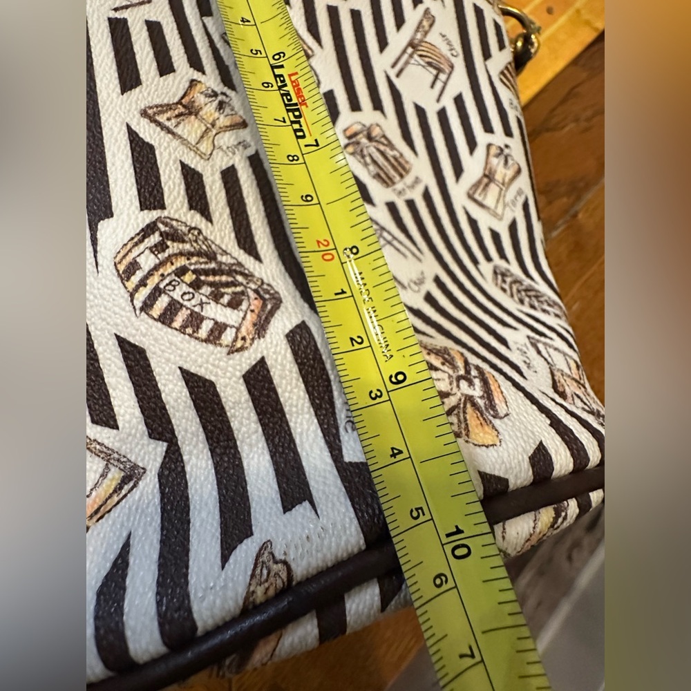 VINTAGE RARE Henri Bendel Leather Bucket Bag Centennial Stripes Please Read - Picture 14 of 15